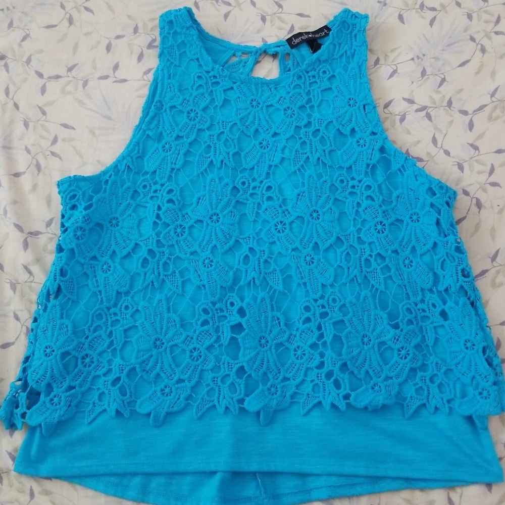 (SOLD) Cute blue embroidery blouse